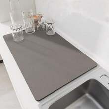 1件纯色沥水垫，防滑吸水耐磨咖啡机垫，柔软硅藻土沥水垫，沥水垫，咖啡垫，酒吧餐厅垫，宠物垫，餐具垫，浴室垫，餐桌台面装饰垫，家用厨房用品 - 黑色 - 查看 30