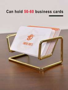 1/2pcs Modern Business Card Holder Display Stand, Desktop Business Card Organizer, Metal Card Display Rack