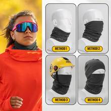 WRELS 1 Set Unisex Warm Windproof Hat And Neck Gaiter, Full Face Mask And Beanie, Fashion Cold-Proof Ski Mask And Headwear, Suitable For Outdoor Activities Like Cycling, Hiking, Ice Skating, Skiing - Thickened - View 9