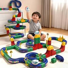 3D Modular Electric Train Set For Children 3+ Years Old, Flexible Track Building Toy With 360° Rotation, STEM Learning Gift - Multicolor - View 3