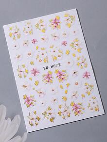 2 miếng dán móng tay hình hoa mùa xuân sang trọng, họa tiết hoa trắng hồng chuyển sắc với điểm nhấn vàng, tự dính, phụ kiện trang trí móng tay DIY dành cho nữ, bé gái, thích hợp cho ngày Valentine, đám cưới. - Nhiều màu - Xem 7