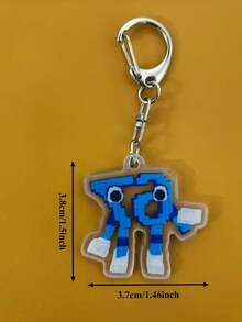 2D平面趣味“67”数字钥匙扣，1个装 - 时尚的“67”数字钥匙扣，可挂在包包和背包上 - 适合作为别致的圣诞礼物，2D平面