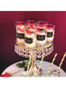 100/60/30/10个装 100毫升透明塑料杯，适用于布丁、果冻、冰淇淋、甜点等，透明杯，冰淇淋，透明布丁杯，派对，婚礼，餐饮，食品容器，迷你甜点，开胃菜杯，餐厅迷你开胃菜杯 - 彩色 - 查看 1