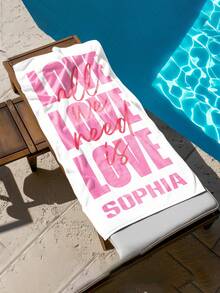 1 منشفة شاطئ مخصصة مطبوع عليها نص مصمم حسب الطلب، مخصصة باسمك. مثالية للاستخدام على الشاطئ، بجانب المسبح، وأثناء رحلات الشاطئ. هذه المنشفة الشاطئية متعددة الاستخدامات مثالية للأنشطة البحرية الخارجية، السفر، وتوفر الراحة أثناء الاستلقاء، التشمس، والاسترخاء. هدية فريدة للأم، الأب، الصديقة، الصديق. - متعدد الألوان - مشاهدة 5