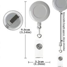 2 Packs Retractable ID Badge Holder Reel With Metal Belt Clip, Durable Key Ring Card Container For Office, School & Travel - Multicolor - View 4