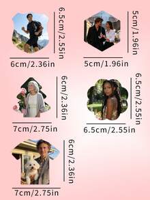 1/3个个性化照片加厚冰箱贴 - 定制照片硬磁铁 - 黑色磁性背衬 - 家居装饰礼品、情人节礼物、送她的礼物、送他的礼物、送妈妈的礼物、送朋友的礼物、家居装饰、装饰品、个性化礼物、定制礼物