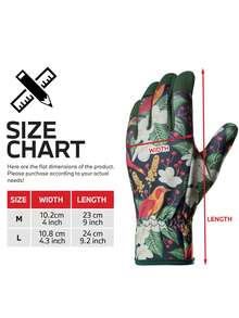 1 双 JOISIV 女士防滑透气园艺手套，触屏园艺手套，适用于除草、挖掘、种植、修剪、耙地、庭院园艺、户外工作、露营、送礼、万圣节、圣诞节、家居装饰 - M - 查看 5