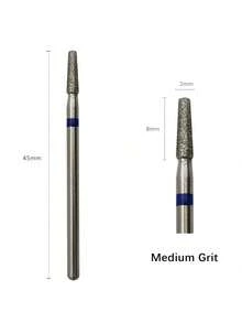 3/32英寸圆柱形去茧指甲钻头，专业钨钢金刚石指甲钻头，用于去除老茧、指甲准备、双向旋转，美甲沙龙用品 - 藍色 - 查看 2