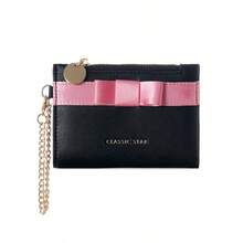 Bowknot Chain! Minimalist New Coin Purse High-End Women's Wallet Japanese Style Purse For Women Money Wallet Mini Wallet Purse Wallet Small Wallet Cute Wallet Wallet Keychain Travel Essential Badge Holder Lanyard Id Card Holder Id Holder - Multicolor - View 7