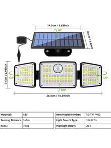 2pcs Durable Wide-Angle Solar-Powered Sensor Light Outdoor Waterproof Street Lamp Capable Of Human Body Sensing To Avoid Unnecessary Power Consumption Suitable For Storefront Signs / Temporary Areas On Construction Sites For Night Lighting