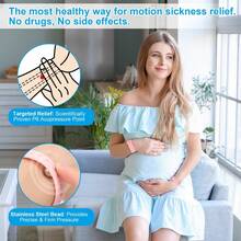 Motion Sickness Bracelet Ergonomic Design Stylish Silicone Diamond-Shaped Bracelet Available In Black, Pink And Other Colours Relieves Seasickness And Airsickness - Pink - View 6