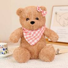 1pc Teddy Bear Plush Doll, Soft Stuffed Teddy Bear Doll, Cute Plush Doll, Decoration For Valentine's Day, Wedding, Party, Gift For Girlfriend, Best Friend, Birthday - Multicolor - View 6