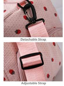 Ubysoyi Travel Duffle Bag 1Pcs Luggage Bag And 1Pcs Makeup Bag Strawberry Floral Travel Bag For Girls Dry Wet Seperation With Shoes Box Lightweight Large Capacity Short Trip Storage Hanbag Shoulder Bag For Women Multifunctional Sports Gym Bag School Bag - Hồng - Xem 10