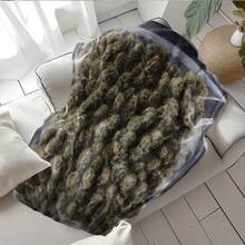 Dank Themed Plush Blanket| Soft, Breathable, Flannel Throw, Mixed Color, 250-300 G/², Polyester, Digital Printed, Suitable Office, Home, Car Use XLOO - Black - View 5