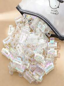 20pcs Girls Colorful Mini Butterfly Hair Clips, Holographic Laser Color, Suitable For Everyday Use - Multicolor - View 9