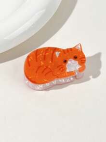 1pc Women's Cute Cartoon Plush Kitten Hair Clip, Acrylic Hair Claw Barrette, Stylish And Sweet For Daily Wear Women Claw Clips Elegant Hair Accessories - Multicolor - View 5
