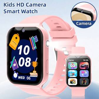 SIMSONLAB 2025 Yeni Çocuk Akıllı Saati, Çocuk Oyun Saati, Dahili 128 Eğlenceli Oyun, 1.83" Dokunmatik Ekran, Ultra Düşük Güç Tüketimli Çip, Adımsayar, Kamera, El Feneri, Uyku Takibi, Alarm, Albüm, Oyunlar, Takvim, Geri Sayım, Hesap Makinesi, Kronometre, El Feneri Özellikleriyle Çocuklar İçin Popüler Bir Hediye