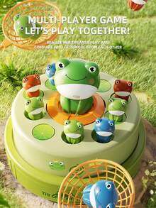 Frog Bounce And Catch Game, Catching Music Games For Kids 4-8 8-12, Frog Pop Up Game, Christmas Birthday Gift For Toddler 3-5 - 綠色 - 查看 1