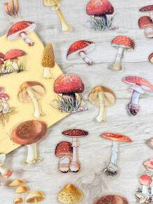 Bộ 40 miếng dán PET trong suốt hình cây cỏ, bướm, lông vũ kiểu cổ điển, thích hợp trang trí sổ lưu niệm, đồ thủ công DIY, album ảnh, nhật ký. - Nhiều màu - Xem 11