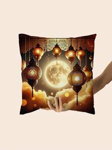 4件套开斋节快乐枕套，开斋节装饰枕套，适用于家居、房间、卧室、客厅、派对、节日装饰（不含枕芯） - 彩色 - 查看 5