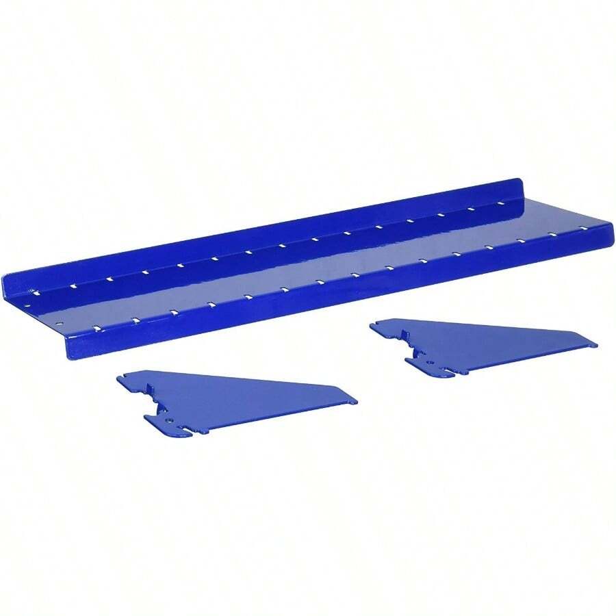 Wall Control ASM-SH-1604 BU 4" Deep Pegboard Shelf Assembly for Pegboard and Slotted Tool Board Blue - Azul - Ver 1