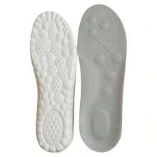 4D Latex Sport Insoles Soft High Elasticity Shoe Pads Breathable Running Basket Shoe Sole Arch Support Inserts Unisex 1pair - Grey - View 6