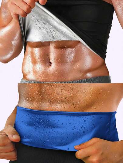 1pc Men's Sports Waist Trainer Premium Men's Waist Belt & Corset Shaping Belt, Sweat-Enhancing Men's Waist Corset & Sports Shaping Belt, Suitable For Sports And Fitness Use