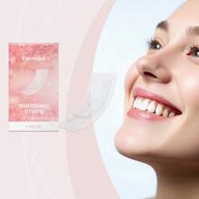 1 caja 7 tiras blanqueadoras de dientes, limpieza profunda, eliminación de manchas, aclaramiento, cuidado blanqueador de dientes en casa, fórmula suave para la higiene bucal diaria, efectivo para el café, el té y otras manchas rebeldes - Blanco - Ver 12
