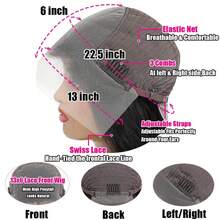 NARNI 36 Inch 13x6 Body Wave Lace Front Wigs Human Hair Pre Plucked 250% Density Body Wave HD Transparent Lace Front Wig Glueless Human Hair Wigs With Baby Hair For Women Real 15A Brazilian Virgin Lace Frontal Human Hair Wig Natural Black Color - Natural Black - Xem 10
