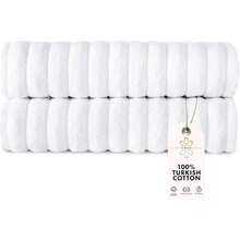 Classic Turkish Towels Genuine Cotton Soft Absorbent Brampton Bath Towels 2 Piece Set - Blanco - Ver 1