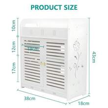 XGEGAESOW Arma de baño Pared clóset de Almacenamiento soe el Inodoro Gabinete para Baño clóset de baño montado en la Pared para baño Sala de Estar Cuarto de Lavado y Cocina Blanco - Blanco - Ver 2