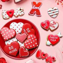 12pcs/Set Valentine's Day Cookie Cutter Set - Heart, Lips, Heart With Arrow, Double Heart, Crown, Suitable For Wedding, Anniversary, Engagement, Valentine's Day Party - Silver - View 6
