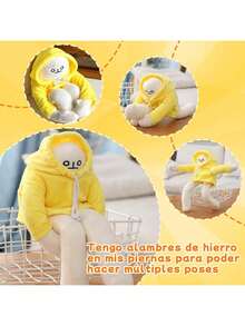 StyleTrendSELOVE Mu Hat Banana Man, 36cm Kawaii Peluche de Banana con Almohada de Peluche Magnética Intercambiable Juguete Divertido para Hombres Descompresión, Regalo de Cumpleaños para Niños y Niñas (14.17in) Calidad Premium Versión Mejorada - 36 cm / 14,17 pulgadas - Ver 6