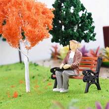 10/20个ABS塑料彩色1:50/30比例微缩人偶，1.43/2.36英寸模型，适用于火车/景观/建筑/博物馆DIY场景制作收藏，可用于立体模型套件、立体模型展示，易于收纳，涂装塑料微缩人偶，包括站姿、坐姿、椅子等，微缩场景/微缩模型，涂装塑料微缩人偶，DIY礼品（款式和颜色随机）