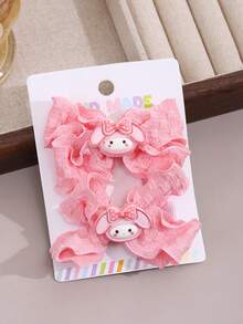 Sanrio 2pcs Hello Kitty, Kuromi, My Melody, Cinnamoroll Hair Clips, Cute Kawaii Girls Hair Accessories, Fashion Hair Clips, Suitable For Party And Daily Use - Multicolor - View 9