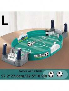 1 Set Gioco da Tavolo di Calcio, Dimensione Grande/Media, Gioco di Calcio da Tavolo per Adolescenti, Amici, Famiglia, Giocattolo Interattivo per 2 Giocatori - Verde - Visualizzare 8