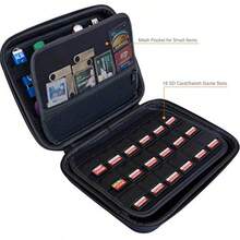 Large Capacity Memory Card SD Card Case/USB Flash Drive Storage Holder/External Hard Drive Case/Universial Electronic Accessories Organizer-0002 - Negro - Ver 1