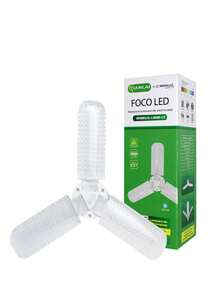 Foco Led 28w 3 Aletas Plegable, Luz Fri - Blanco - Ver 2
