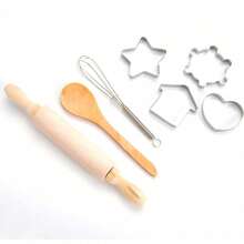 Chef Costume & Baking Play Set (11PCS/15PCS) – Cute Apron, Hat, Gloves & Cooking Tools, Pretend Play Kitchen Toy, Role Play Baker Outfit, Art Painting & Cooking Fun, Birthday, Easter, Halloween & Christmas Gift - Multicolor - View 6