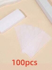 100片/50片装白色无纺布脱毛纸，一次性快速脱毛蜡纸，护肤速剥脱毛蜡纸 - 白色 - 查看 11