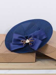 Mũ đội đầu thanh lịch dành cho nữ đi nhà thờ, có nơ trắng, thích hợp cho các buổi tiệc, tiệc chiêu đãi, trang trí, chụp ảnh cưới. - 1194 - Xem 10