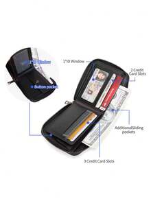 Pomelo Best Classic Short Genuine Leather Men Wallets Fashion Coin Pocket Card Holder Men Purse Simple Quality Male Wallets For Men Wallet Mini Wallet Purse Wallet Small Wallet Vintage Purse Money Wallet Men Wallet Leather - Black - View 5