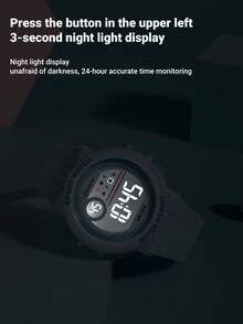 MINGRUI Candy Color Digit Alarm Wrist Watch With Chronograph & 30M Water Resistant Luminous, Multi-Function Digital Watch For Children, Students, Campus Use - one-size - View 8