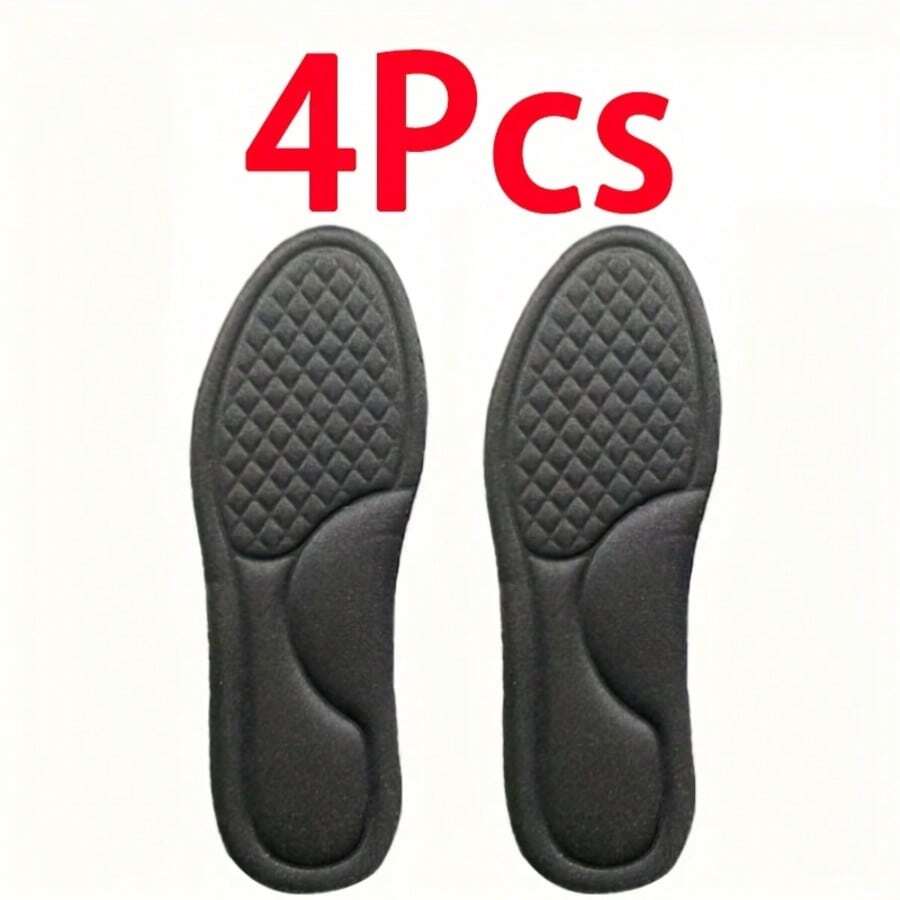 2 pares de plantillas de alta calidad, con excelente absorción de impactos, transpirabilidad y diseño sin olor - Plantillas acolchadas de espuma de memoria suave, plantillas elásticas recortables para aumentar la altura, adecuadas para zapatos, botas y zapatillas, zapatos planos, tacones altos, zapatos para correr - Proporcionan un confort excepcional, material de plantilla y espuma, zapato, selecciones de primavera y verano