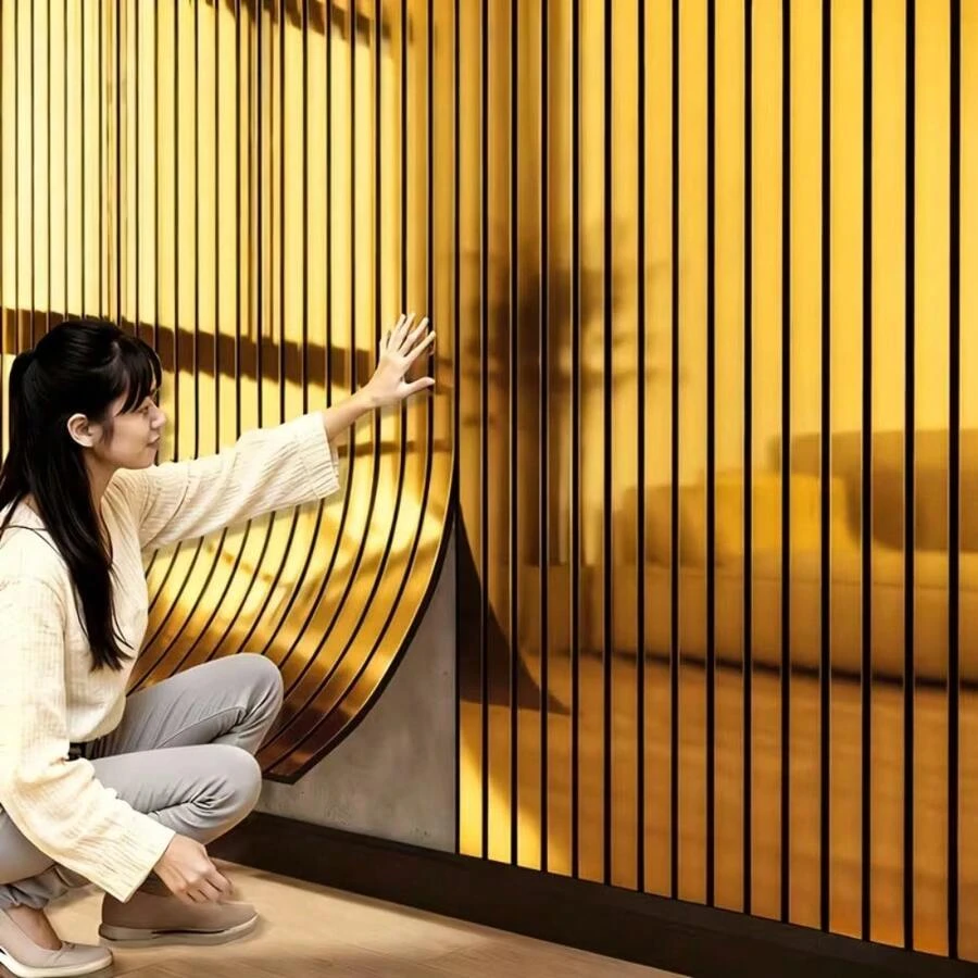 ucdfi 1卷加厚3D泡沫墙板，自粘亮面网格墙贴，家居装饰壁纸，卧室墙面装饰壁纸，客厅和卧室电视背景墙装饰壁纸 - 閃亮色 - 查看 1