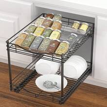 4-Tier Acrylic Spice Drawer Organizer, Modern Kitchen Spice Rack Tray Insert For Drawers, Countertops, Fits Most Spice Jars - Clear - View 5