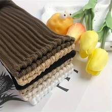 3/6双装中筒情侣保暖袜 - 透气纯色叠层长袜，四季皆宜，休闲风格设计，经久耐穿，长袜必备，适合作为圣诞节/情人节/情侣礼物，时尚百搭 - 彩色 - 查看 4