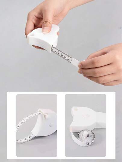 1pc Automatic High Precision 3-In-1 Measuring Tape, One-Click Retractable Auto-Lock Body Waist Hip Leg Abdomen Measurement Soft Ruler