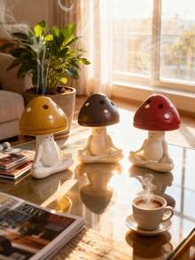 1 Stück pilzförmiges Harz-Ornament - süßer, kreativer Räucherstäbchenhalter & Dekoration für Esszimmer, Wohnzimmer, Schreibtisch, Yoga- & Meditationsräume für den Ramadan - Verschiedenfarbig - Übersicht 11