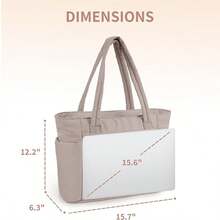Women's Multi-Functional Laptop Bag With A Cup And Laptop Compartment, Suitable For 13-15 Inch Laptop And Pad, Women's Travel Tote Bag, Trolley Sleeve For Travel, Work, Nurse, Women, Christmas Gift - 黑色 - 查看 4